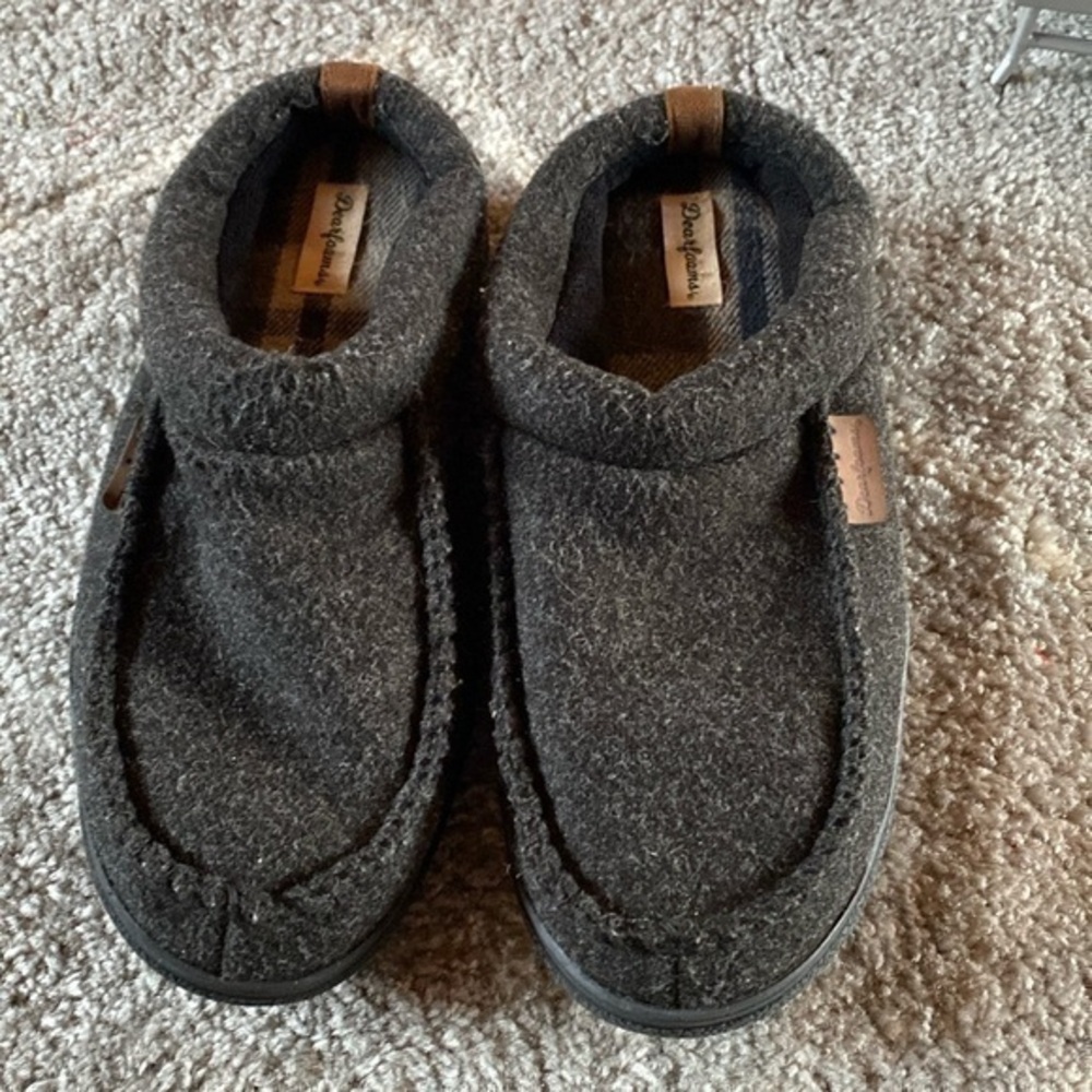 DearFoams viscose blend slip on extra comfy slipper shoes size 11/12 Lg
